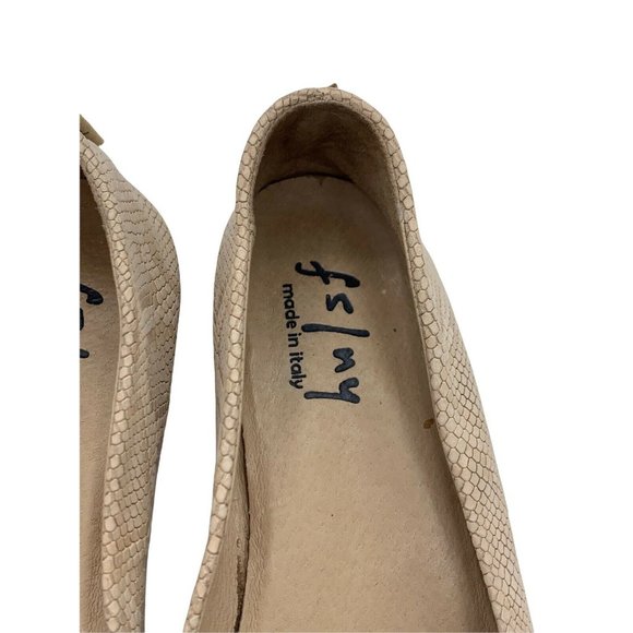 French Sole FS/NY Made In Italy Slightly Raised Animal Print Leather Flats US 8 - Picture 4 of 10